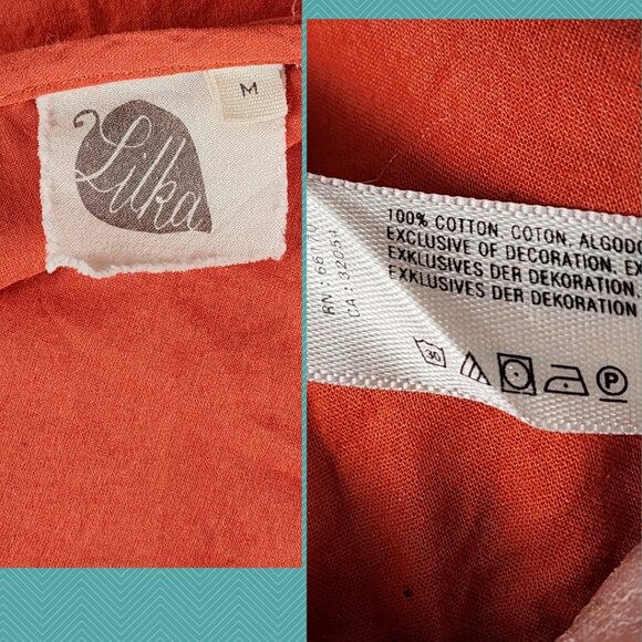 Lilka Orange Artsy Cutout Strappy Peplum Tank - Picture 3 of 3